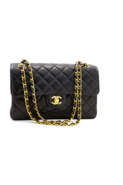 Chanel Vintage Vintage Tassen Pre-owned Double Faces W Sided Chain Shoulder Bag Black -Goedkope Chanel Vintage winkel ec8aba2e534f93e840e5dca74f7d42bc