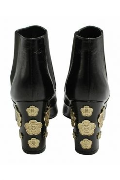 Chanel Vintage Vintage Schoenen Pre-owned Camellia Ankle Boots Black -Goedkope Chanel Vintage winkel ed05518328fafe172975791ba9b23410