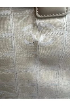 Chanel Vintage Vintage Tassen Pre-owned Beige Fabric Chanel Travel Line Beige -Goedkope Chanel Vintage winkel ed5498b815356a60130c15302685d5a0