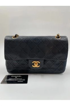 Chanel Vintage Vintage Tassen Pre-owned Leather Chanel-bags Black