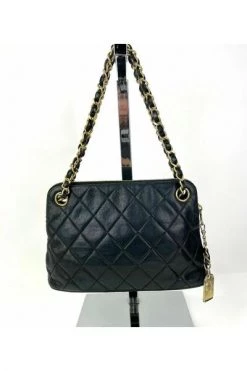 Chanel Vintage Vintage Tassen Shoulder Bags Black -Goedkope Chanel Vintage winkel ee7ac05df041852d6b7d97d949834589