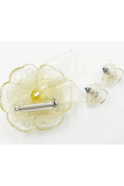 Chanel Vintage Vintage Sieraden Pre-owned Plastic Chanel-jewelry White 3 Chanel Vintage Vintage Sieraden Pre-owned Plastic Chanel-jewelry White - Afbeelding 3