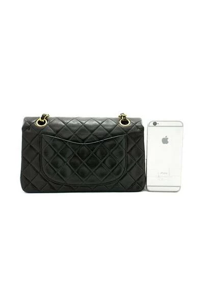 Chanel Vintage Vintage Tassen Pre-owned 2.55 Double Flap 9; Chain Shoulder Bag Black 6 Chanel Vintage Vintage Tassen Pre-owned 2.55 Double Flap 9; Chain Shoulder Bag Black - Afbeelding 6