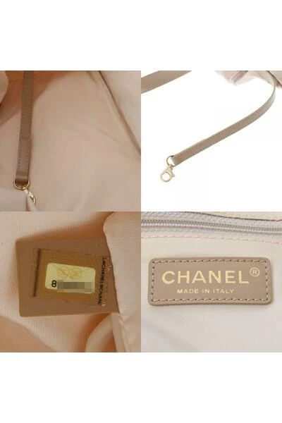 Chanel Vintage Vintage Tassen Tote Bags Beige 6 Chanel Vintage Vintage Tassen Tote Bags Beige - Afbeelding 6