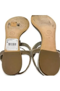 Chanel Vintage Vintage Schoenen Pre-owned Leather Sandals Brown