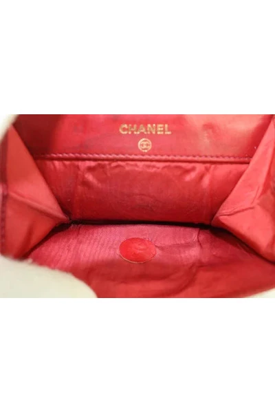 Chanel Vintage Vintage Accessoires Pre-owned Leather Wallets Red 2 Chanel Vintage Vintage Accessoires Pre-owned Leather Wallets Red - Afbeelding 2