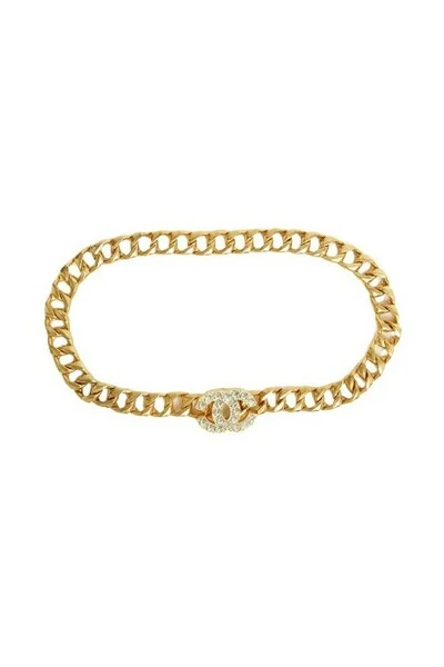 Chanel Vintage Vintage Accessoires Pre-owned Metal Belts Yellow 4 Chanel Vintage Vintage Accessoires Pre-owned Metal Belts Yellow - Afbeelding 4