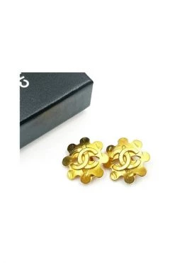 Chanel Vintage Vintage Sieraden Pre-owned Earrings Yellow