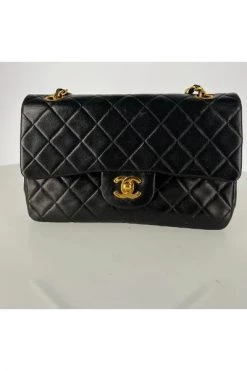 Chanel Vintage Vintage Tassen Pre-owned Leather Flap Bag Black -Goedkope Chanel Vintage winkel f5c10bf8f441491fa5212931a484b1e3