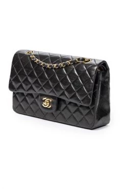 Chanel Vintage Vintage Tassen Pre-owned Medium Double Flap Bag Black -Goedkope Chanel Vintage winkel f602539ec248cb3d2a8131d064bdbd52
