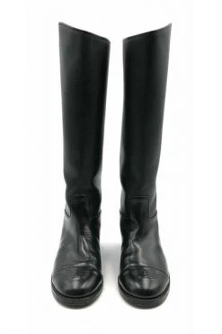 Chanel Vintage Vintage Schoenen Pre-owned Riding Boots In Leather Black 9 Chanel Vintage Vintage Schoenen Pre-owned Riding Boots In Leather Black -Goedkope Chanel Vintage winkel f75993a0151c09517bc83ad4ca5d16ca