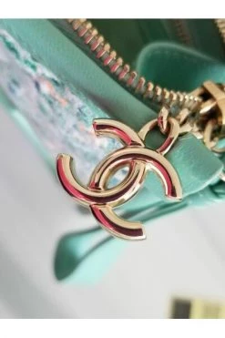 Chanel Vintage Vintage Tassen Clutches Blue