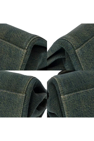 Chanel Vintage Vintage Tassen Pre-owned Denim Chanel-bags Green 1 Chanel Vintage Vintage Tassen Pre-owned Denim Chanel-bags Green