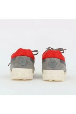 Chanel Vintage Vintage Schoenen Pre-owned Baskets En Cuir, Daim, Nylon Gray