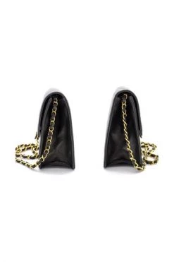 Chanel Vintage Vintage Tassen Pre-owned Leather Flap Bag Black