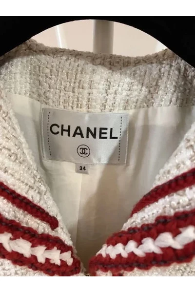 Chanel Vintage Vintage Jassen Pre-owned Jacket Beige 5 Chanel Vintage Vintage Jassen Pre-owned Jacket Beige - Afbeelding 5