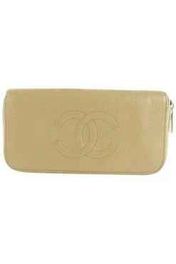 Chanel Vintage Vintage Accessoires Pre-owned Leather Wallets Beige -Goedkope Chanel Vintage winkel fb0aab627593600b43b8b9ee97944d8f