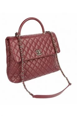 Chanel Vintage Vintage Tassen Pre-owned Coco Handle Large Caviar Ruthenium Red -Goedkope Chanel Vintage winkel fc9e5a777f23b7f235ae0060b5d872a6