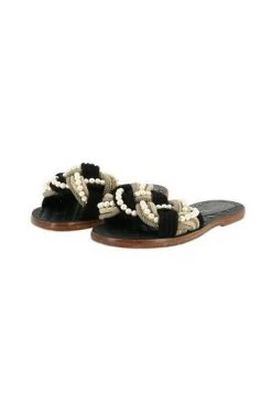 Chanel Vintage Vintage Schoenen Pre-owned Leather Sandals Black