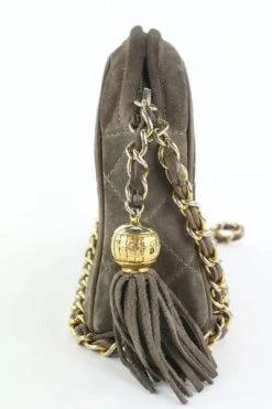 Chanel Vintage Vintage Tassen Pre-owned Suede Chanel-bags Brown -Goedkope Chanel Vintage winkel fd47bca5a8021e42920aa98931720a56