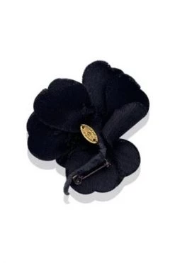 Chanel Vintage Vintage Sieraden Pre-owned Silk Brooches Black