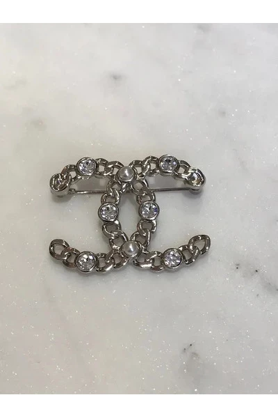 Chanel Vintage Vintage Sieraden Pre-owned Metal Chanel-jewelry Gray 2 Chanel Vintage Vintage Sieraden Pre-owned Metal Chanel-jewelry Gray - Afbeelding 2