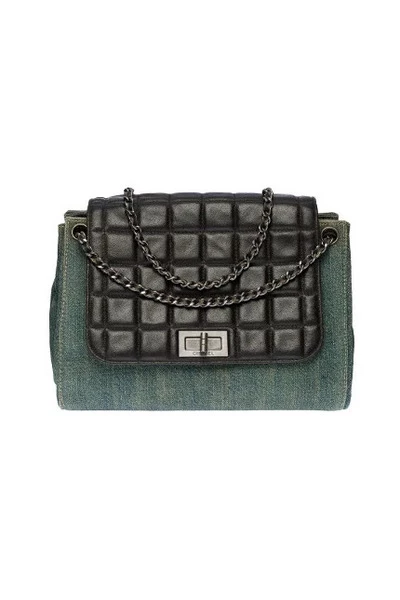 Chanel Vintage Vintage Tassen Pre-owned Denim Chanel-bags Green 6 Chanel Vintage Vintage Tassen Pre-owned Denim Chanel-bags Green - Afbeelding 6