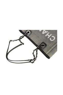 Chanel Vintage Vintage Tassen Grey Canvas Chanel Deauville Gray -Goedkope Chanel Vintage winkel fef12c8c2b3622238b57629e86a31ae5