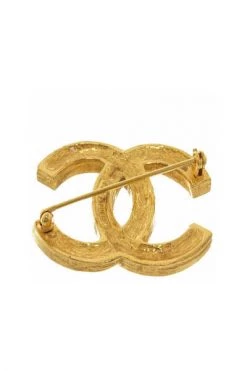 Chanel Vintage Vintage Accessoires Pre-owned Brooch Yellow